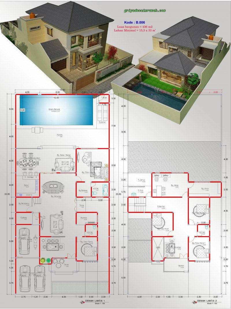 Detail Denah Rumah Lantai 2 Nomer 36