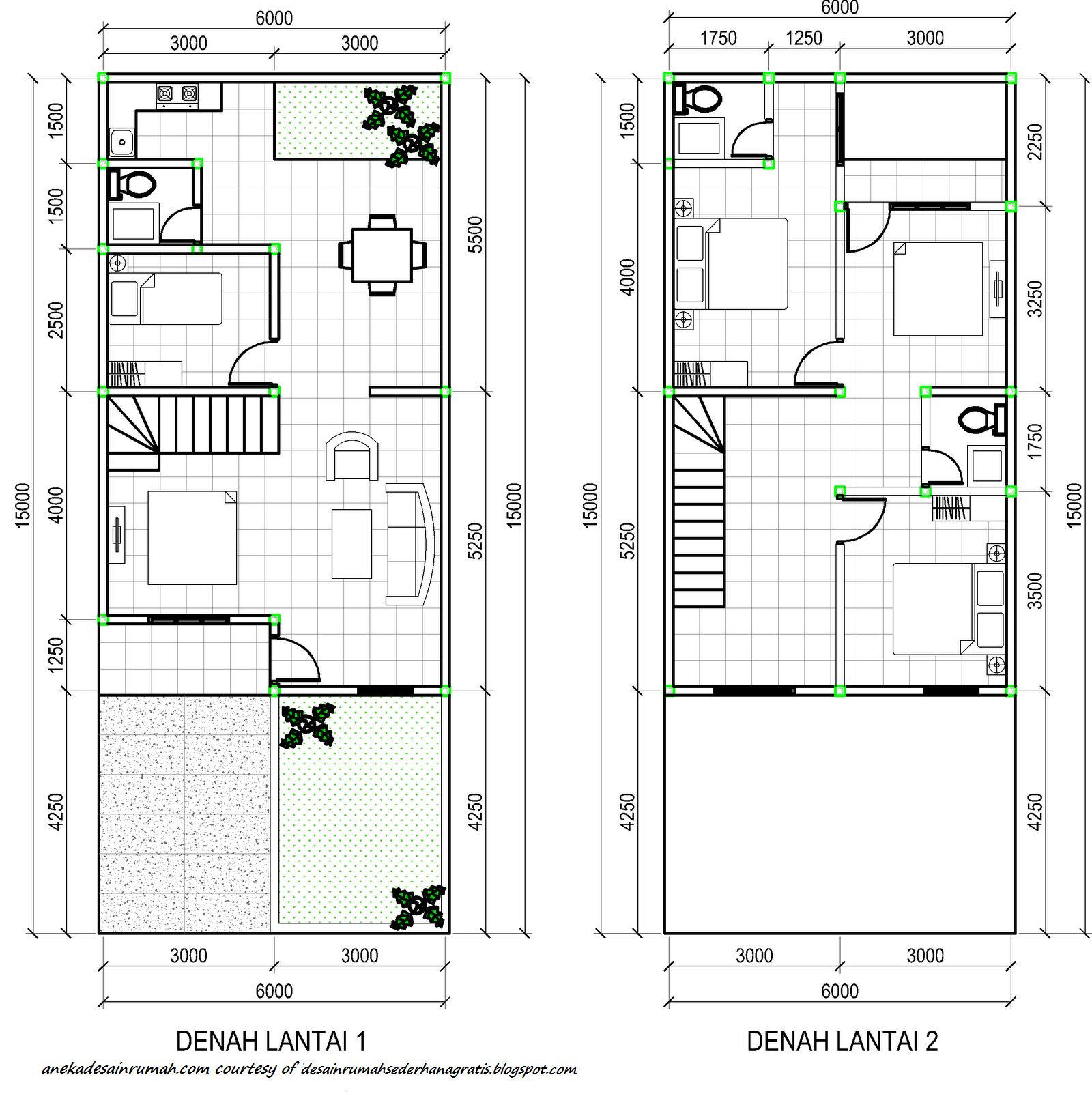 Detail Denah Rumah Lantai 2 Minimalis Nomer 25