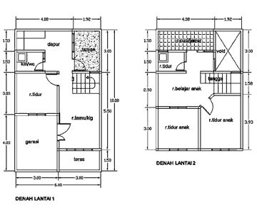 Detail Denah Rumah Lantai 2 Minimalis Nomer 34