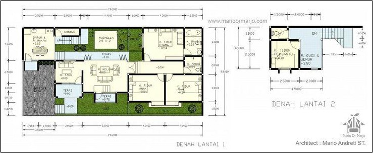 Detail Denah Rumah Memanjang Nomer 12