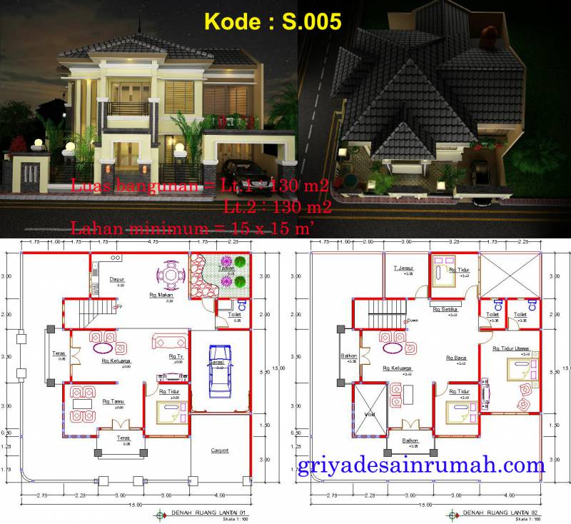 Detail Denah Rumah Mewah 2 Lantai Nomer 20