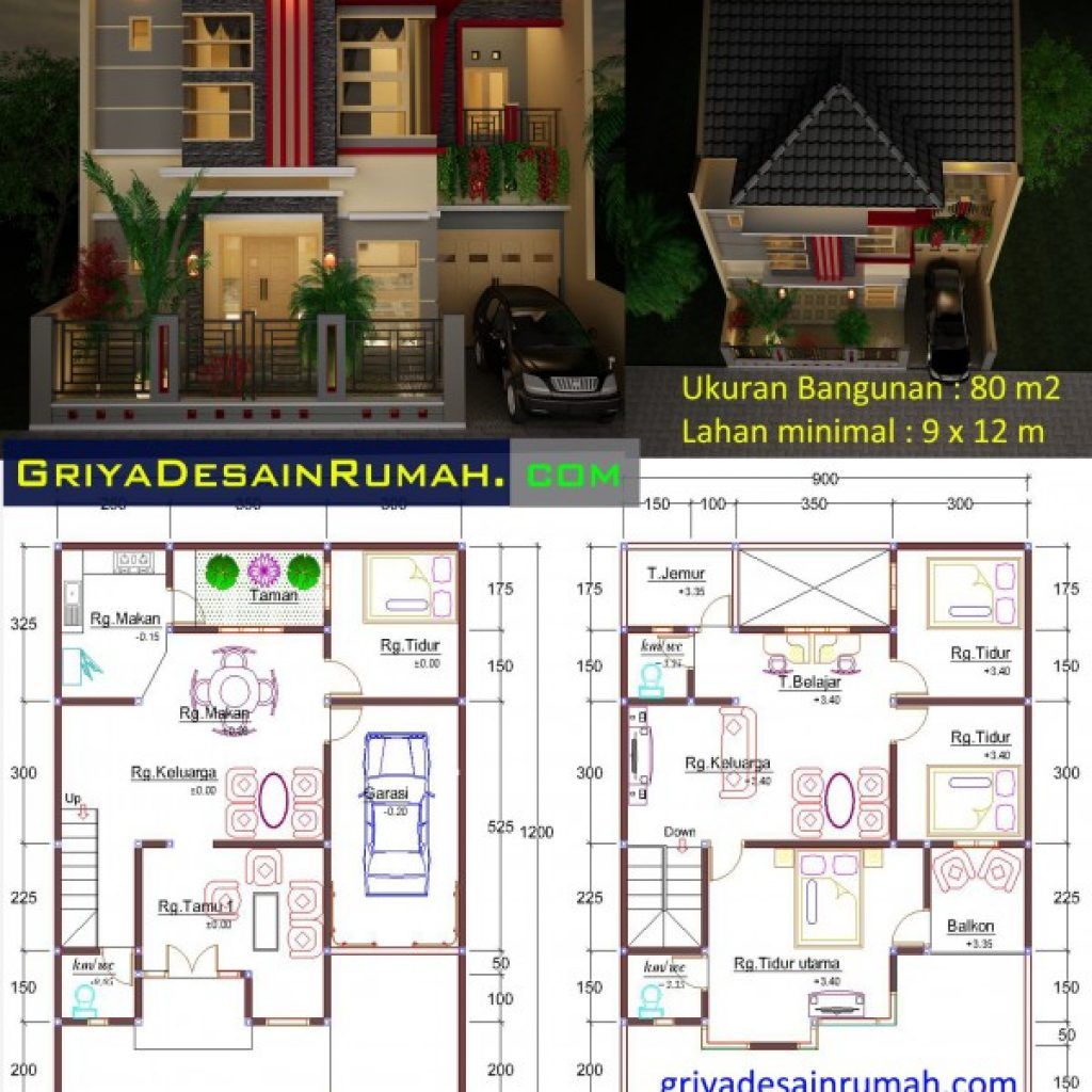 Detail Denah Rumah Mewah 2 Lantai Nomer 41