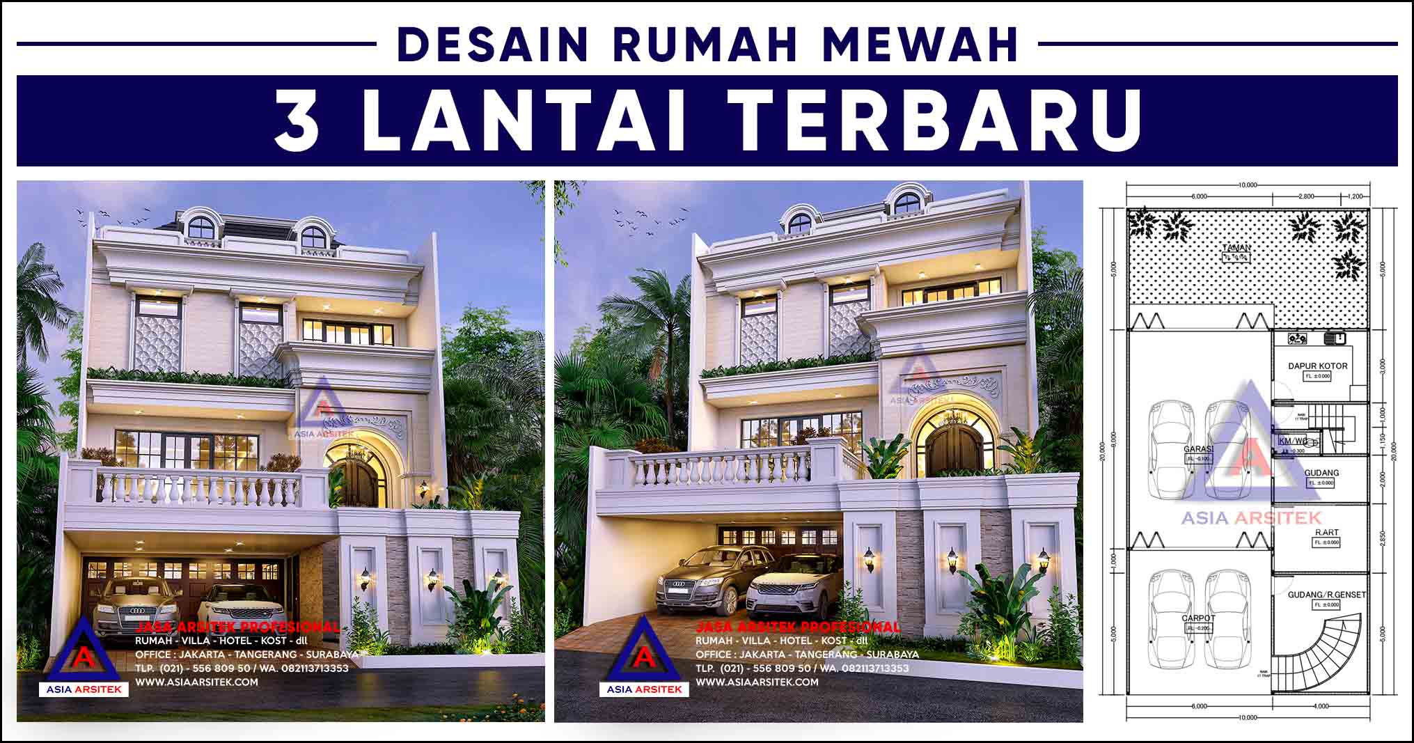 Detail Denah Rumah Mewah 3 Lantai Nomer 2