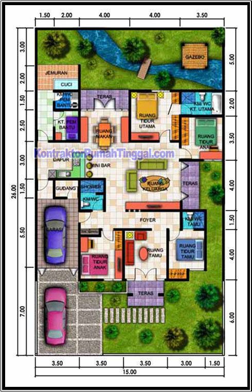 Detail Denah Rumah Mewah Minimalis Nomer 4