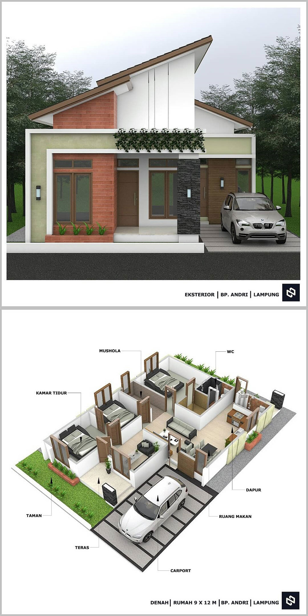 Detail Denah Rumah Minimalis 2 Kamar Tidur 1 Lantai Nomer 25