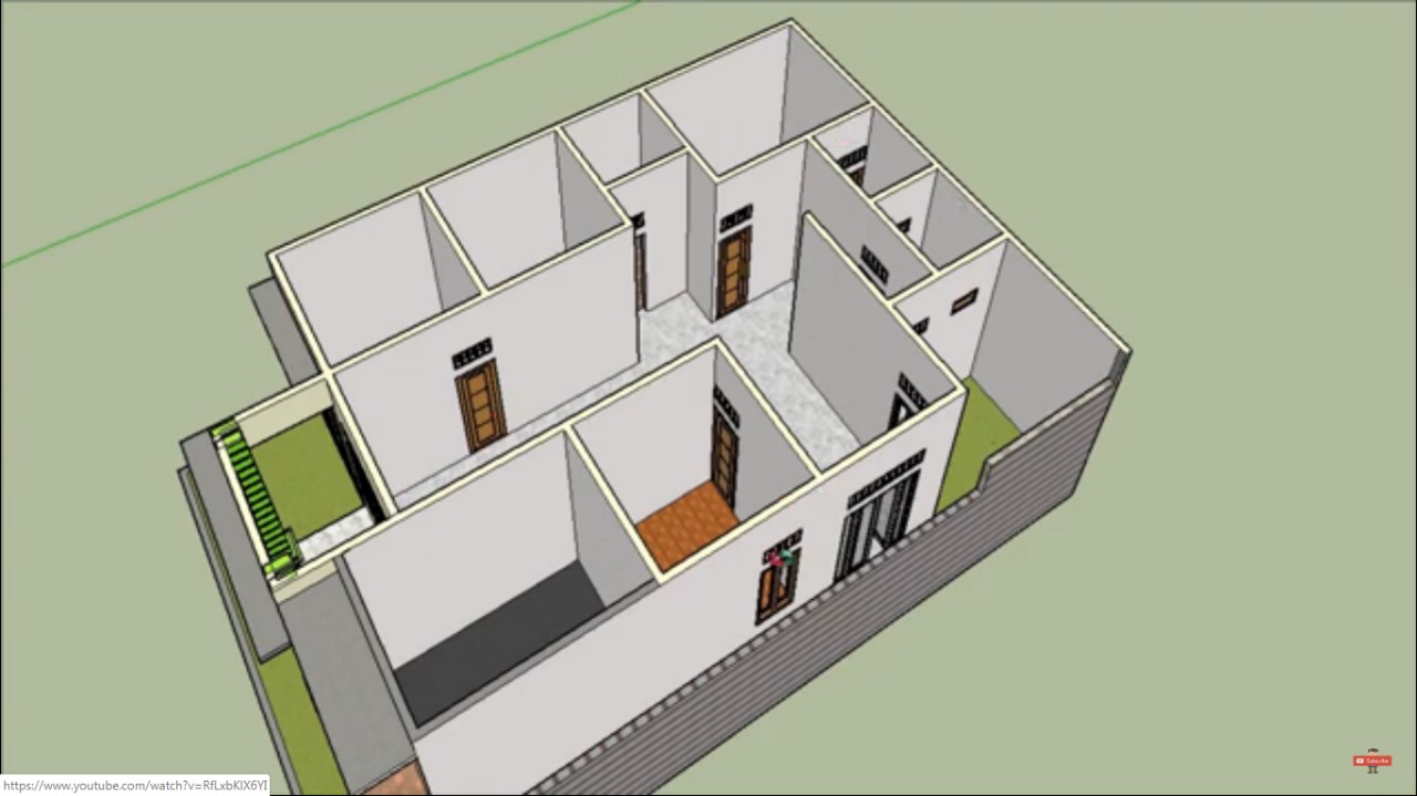 Detail Denah Rumah Minimalis 2 Kamar Tidur 1 Lantai Nomer 54