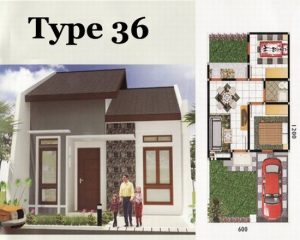 Detail Denah Rumah Minimalis 2 Kamar Type 36 Nomer 10