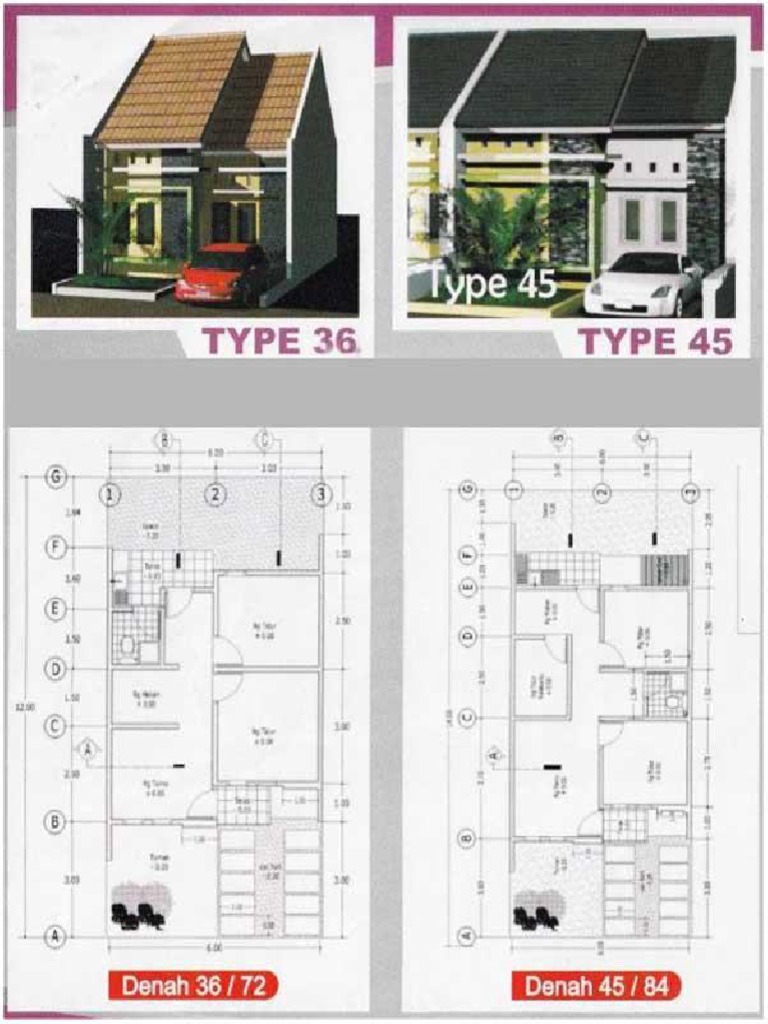 Detail Denah Rumah Minimalis 3 Kamar Tidur Type 36 Nomer 58