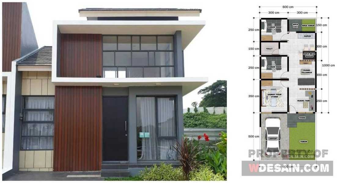 Detail Denah Rumah Minimalis 6x10 3 Kamar Nomer 56