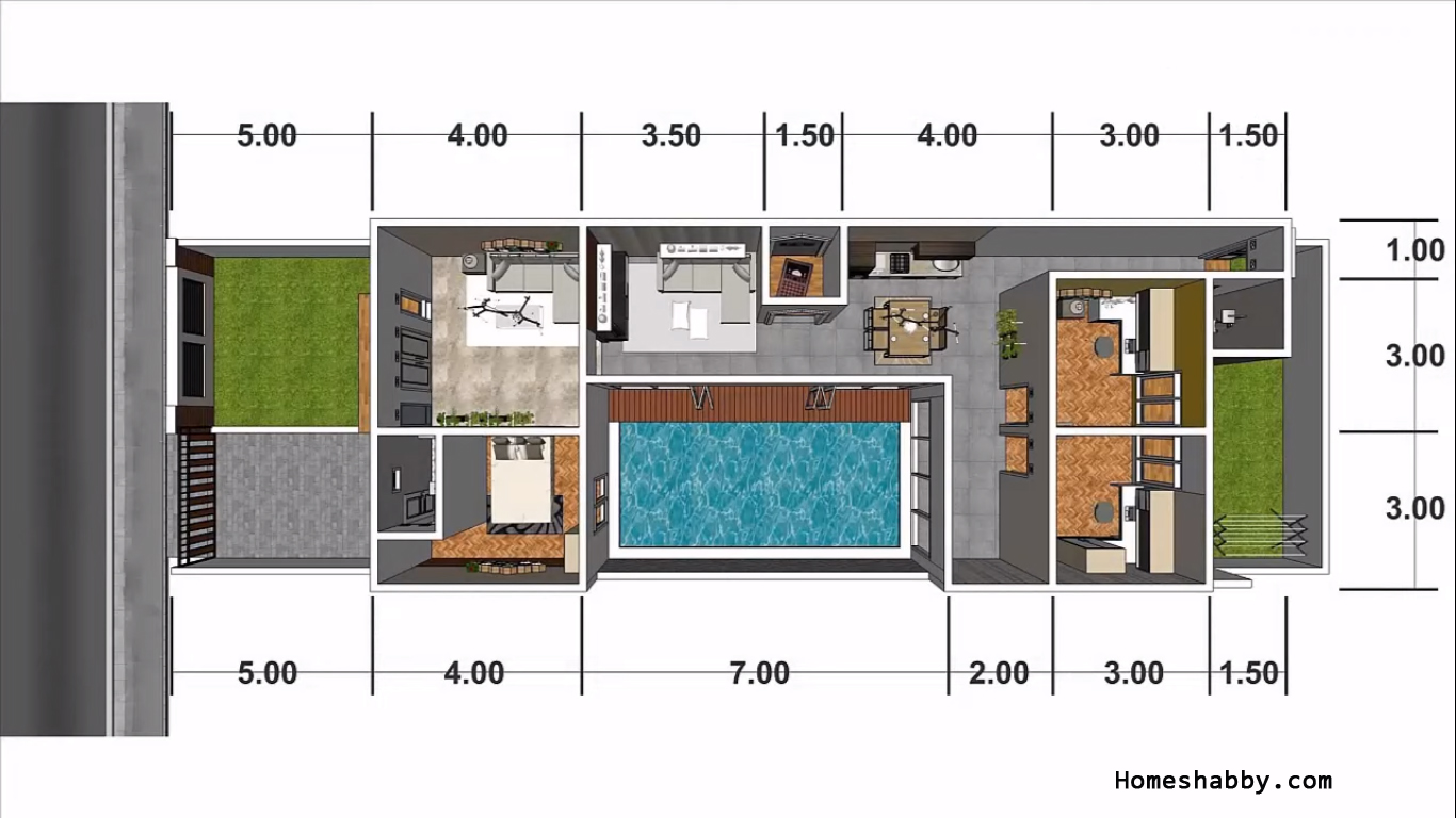 Detail Denah Rumah Minimalis Dengan Kolam Renang Nomer 18