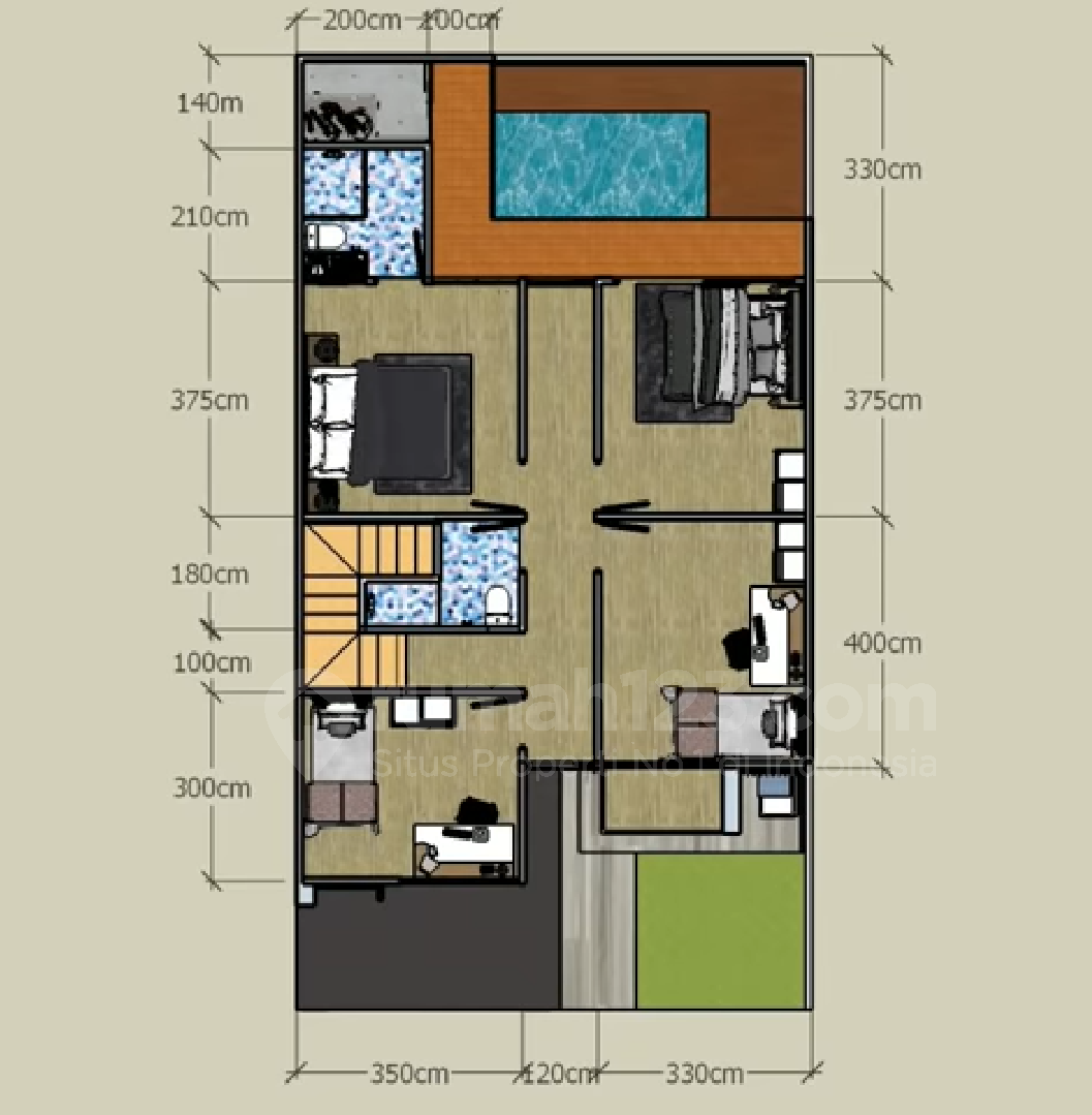 Detail Denah Rumah Minimalis Dengan Kolam Renang Nomer 7