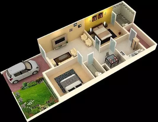Detail Denah Rumah Minimalis Modern 1 Lantai Nomer 35