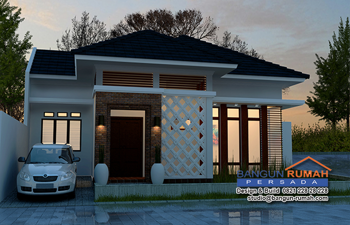 Detail Denah Rumah Modern 1 Lantai Nomer 52