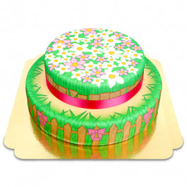 Detail Torte Mit Macarons Und Blumen Nomer 2