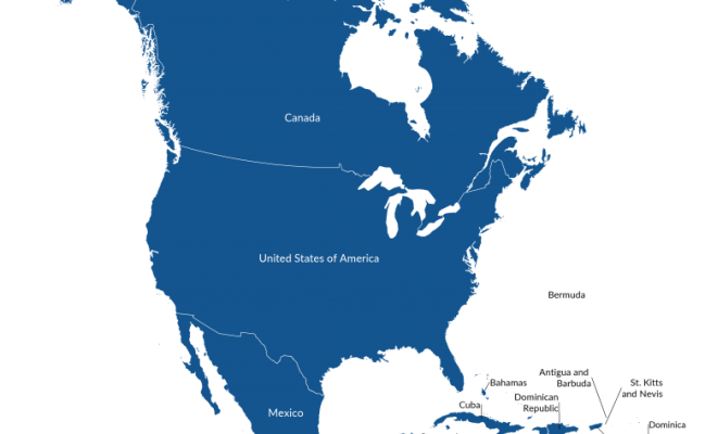 Detail Usa Canada Mexico Map Nomer 15