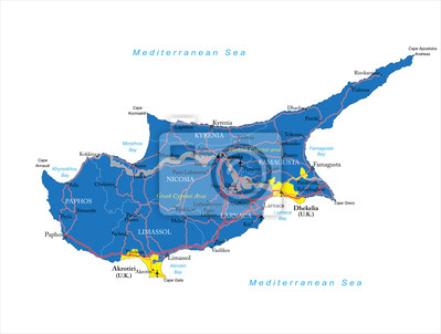 Weltkarte Zypern Karte - KibrisPDR