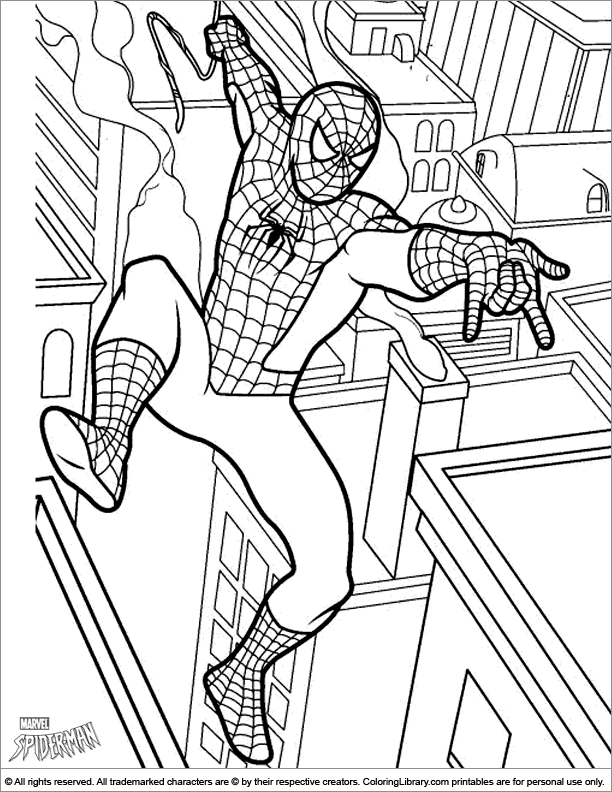 Detail Gambar Spiderman Mewarnai Nomer 16