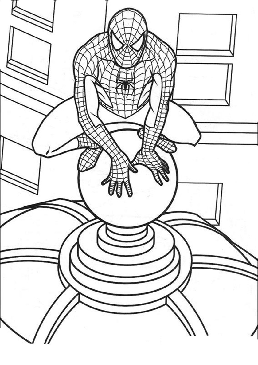 Detail Gambar Spiderman Mewarnai Nomer 23