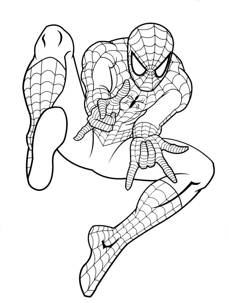 Detail Gambar Spiderman Mewarnai Nomer 9