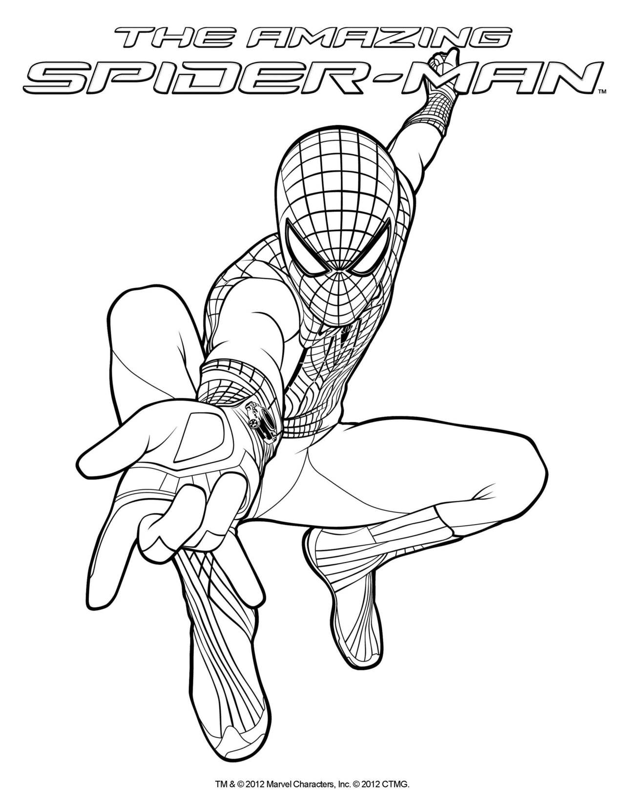Detail Gambar Spiderman Mewarnai Nomer 10
