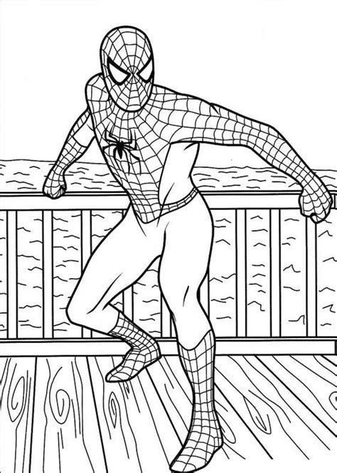 Detail Gambar Spiderman Untuk Mewarnai Nomer 4