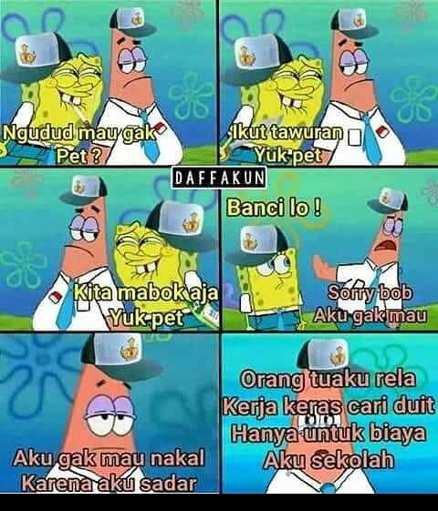 Detail Gambar Spongebob Dengan Kata Kata Lucu Nomer 26