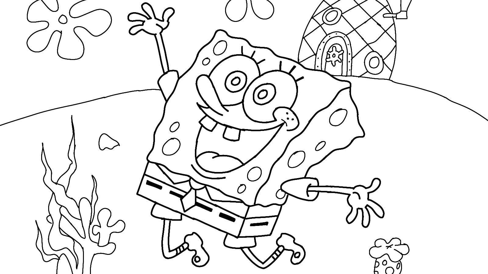 Detail Gambar Spongebob Mewarnai Nomer 42