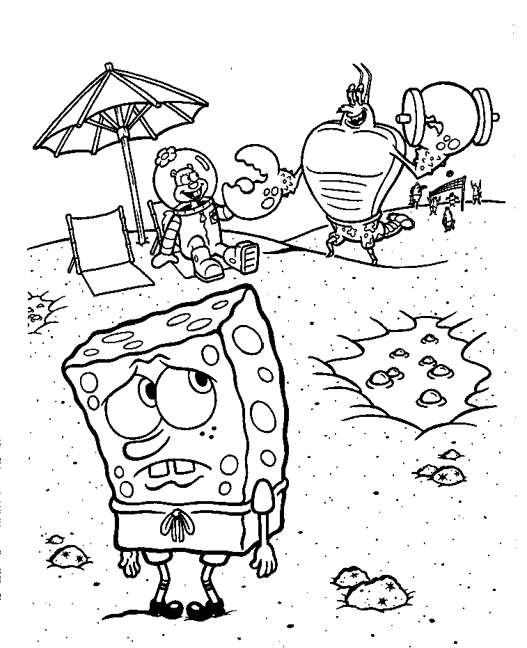 Detail Gambar Spongebob Untuk Mewarnai Nomer 11