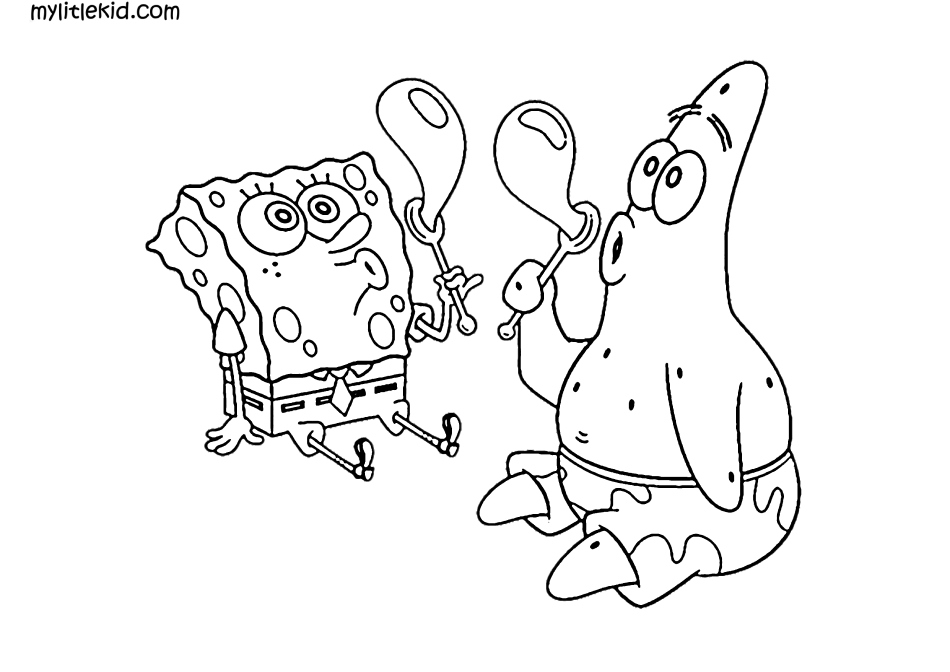 Detail Gambar Spongebob Untuk Mewarnai Nomer 43