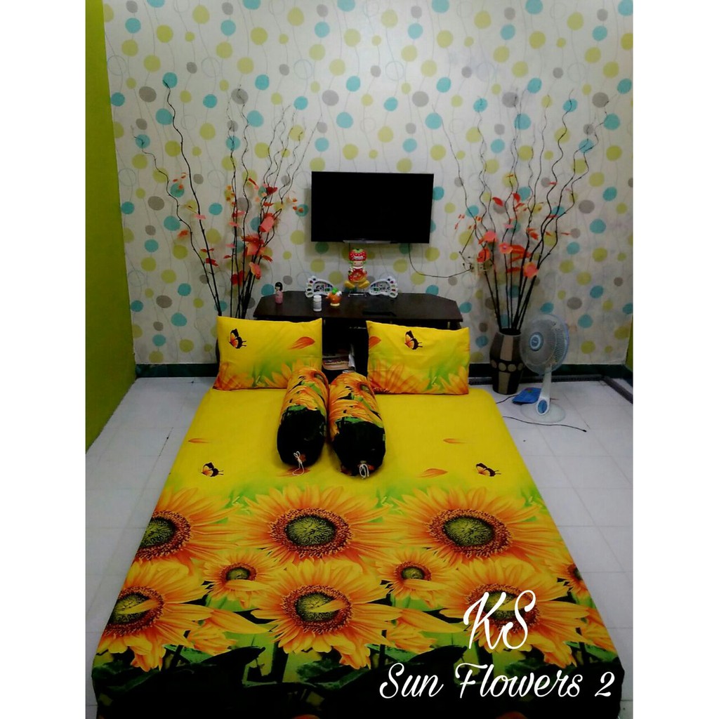 Detail Gambar Sprei Motif Bunga Matahari Nomer 28