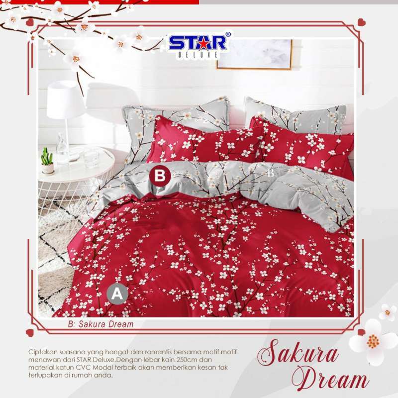 Detail Gambar Sprei Motif Bunga Sakura Nomer 24