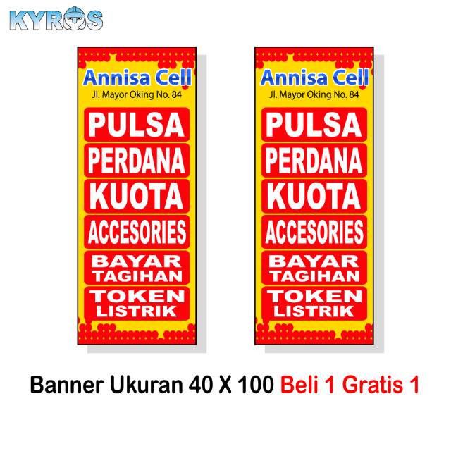 Detail Gambar Stan Banner Konter Nomer 49