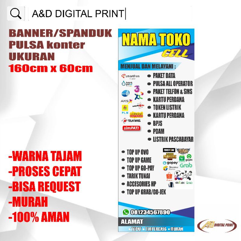 Detail Gambar Stand Banner Konter Nomer 36