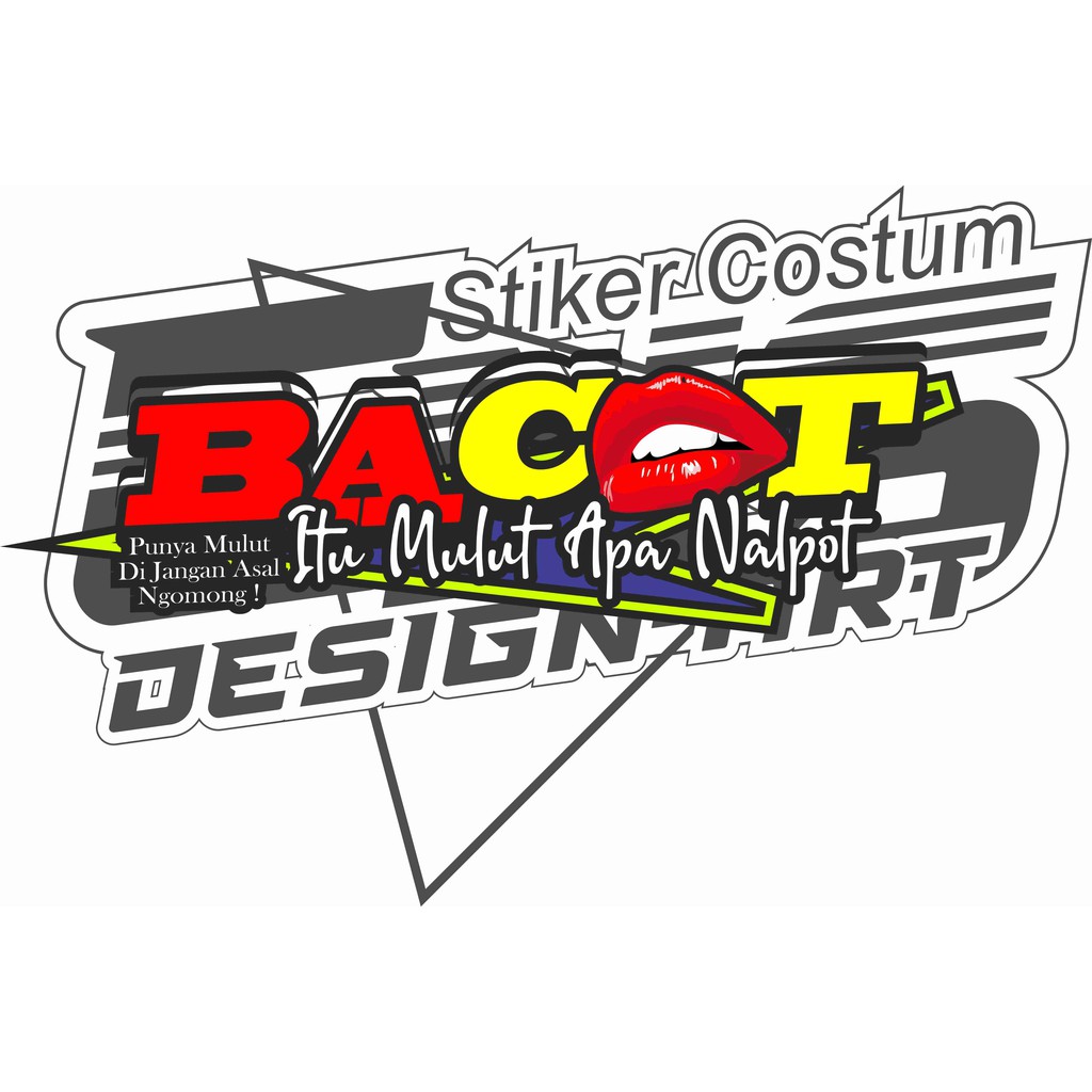 Detail Gambar Stiker Bacot Nomer 12