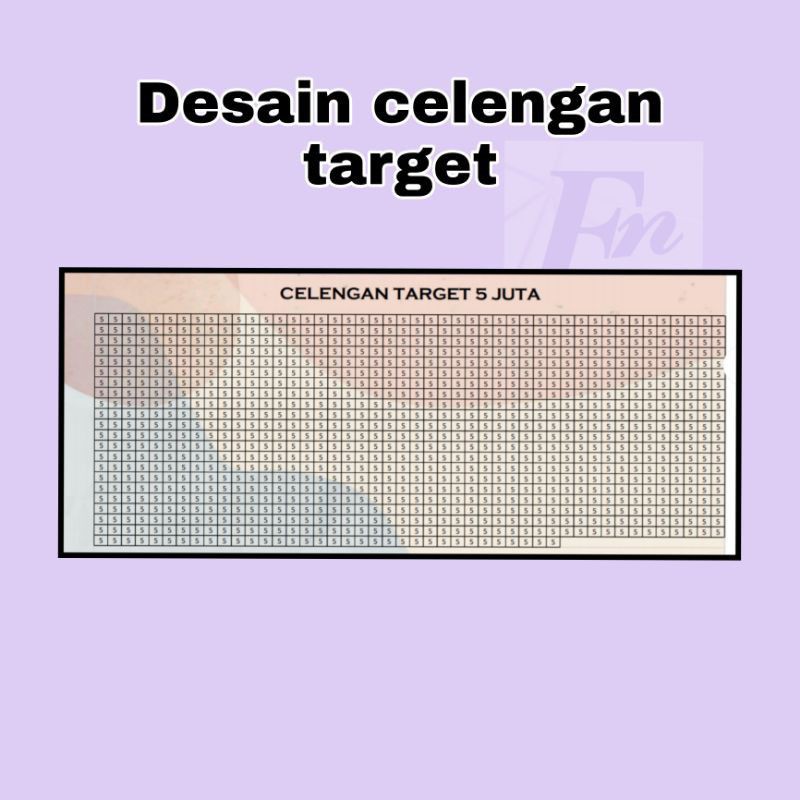 Detail Gambar Stiker Celengan Target Nomer 11
