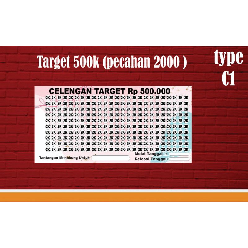 Detail Gambar Stiker Celengan Target Nomer 57