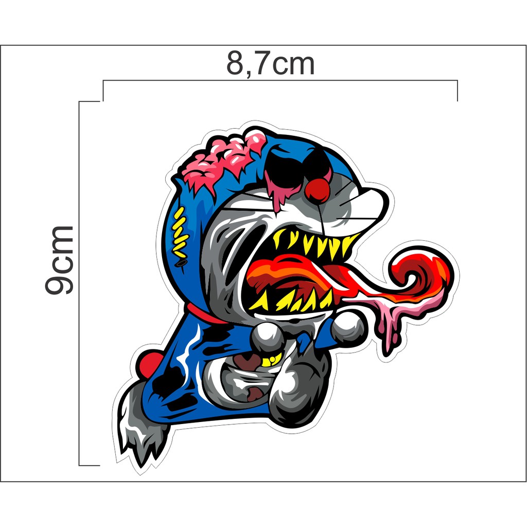 Detail Gambar Stiker Doraemon Zombie Nomer 2