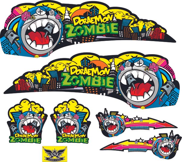 Detail Gambar Stiker Doraemon Zombie Nomer 14