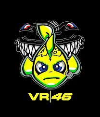 Detail Gambar Stiker Helm Valentino Rossi Nomer 14