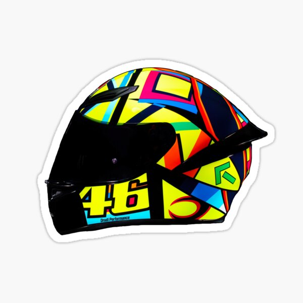 Detail Gambar Stiker Helm Valentino Rossi Nomer 37