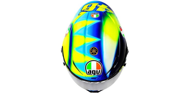 Detail Gambar Stiker Helm Valentino Rossi Nomer 53