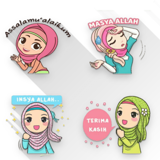 Detail Gambar Stiker Kartun Muslimah Nomer 53