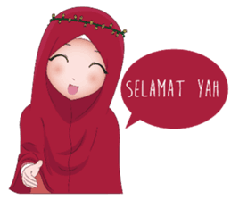 Detail Gambar Stiker Kartun Muslimah Nomer 10