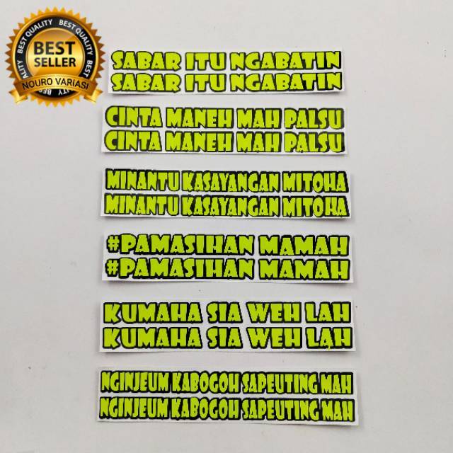 Detail Gambar Stiker Kata Kata Nomer 50