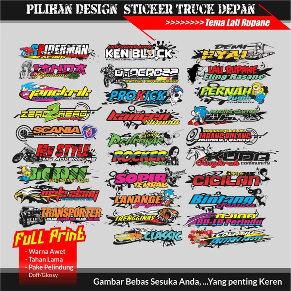 Detail Gambar Stiker Keren Buat Truk Nomer 15