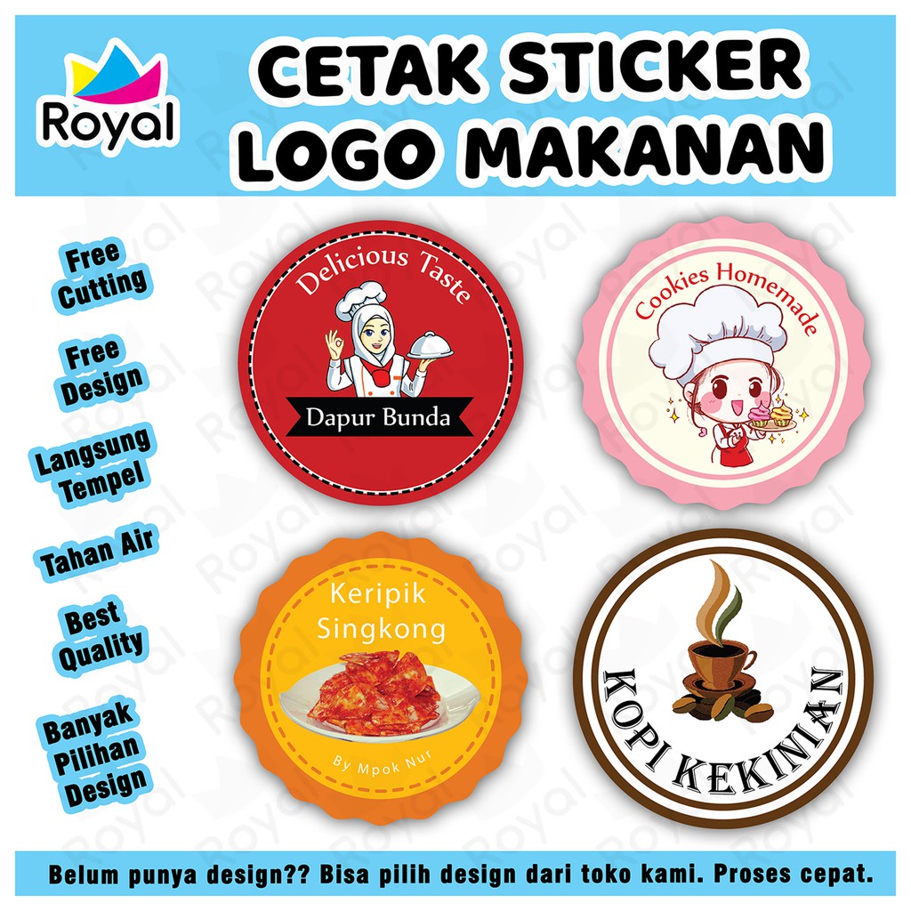 Detail Gambar Stiker Logo Makanan Nomer 28