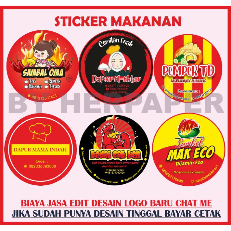 Detail Gambar Stiker Logo Makanan Nomer 49