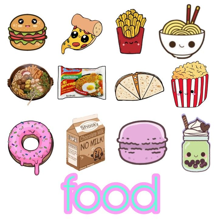 Detail Gambar Stiker Makanan Lucu Nomer 2