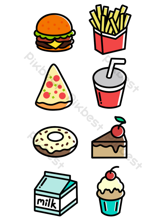Detail Gambar Stiker Makanan Lucu Nomer 12