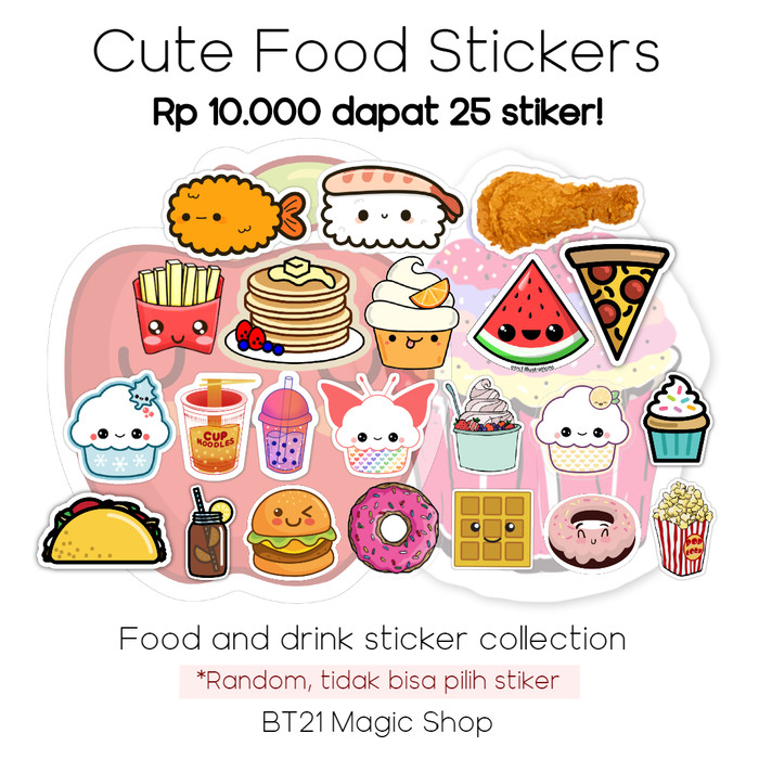 Detail Gambar Stiker Makanan Lucu Nomer 6